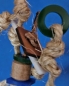 Preview: Mr. Frog small Sisal - Leder - Holz Länge ca. 15 cm