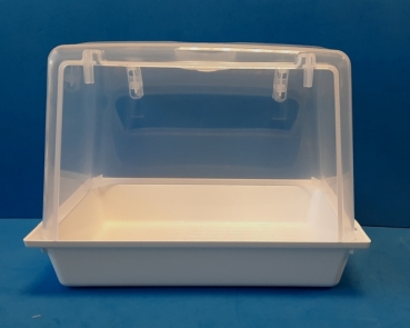 Badehaus gross   weiss   transparent   24  x  17  x 18   cm