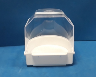 Badehaus speziell  Vorsatzgitter weiss   12 x 12 cm