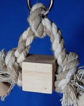 Bogenschaukel mit Holzklötzen  gross  20 x 29 cm