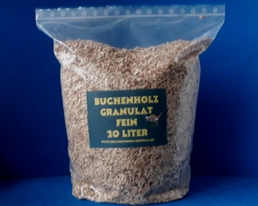 Buchenholzgranulat Körnung 6 mm fein  20 Liter