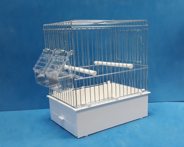 Preview: Training cage white with XXL drawer