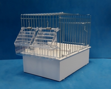 Preview: Training cage white with drawer 24 x 16 x 20 cm