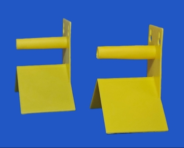 Einzelsitze Kunststoff - gelb mit Kotfang