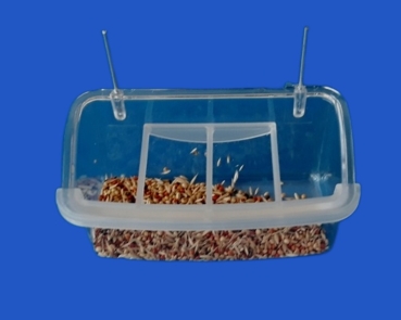 Futternapf mit Raufe transparent 10,5 cm