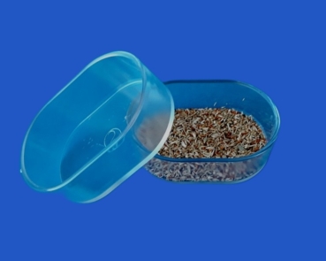 Kunststoffnapf  oval - transparent  12 x 7.5 x 3,5 cm