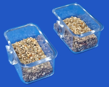 Futternapf  selbsthaltend klar  6 x 3,3 cm