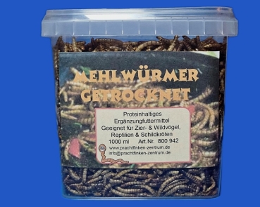 Mehlwürmer getrocknet   Eimer  1000 ml
