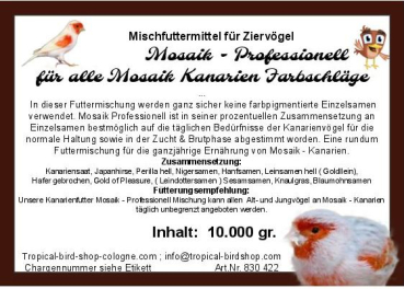 Preview: Mosaik Profess. Kanarienfutter 10.000 gr.