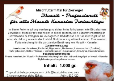 Preview: Mosaik Profess. Kanarienfutter  1000 gr.