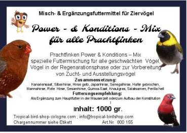 Preview: Power & Kondition  für  Prachtfinken  1000 gr.