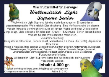 Preview: Wellensittiche  Light & Senior Mix    4000 gr.