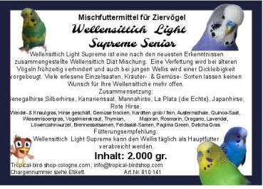 Preview: Wellensittiche  Light &  Senior MIx      2000 gr.