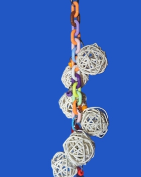 Wicker - Chain Play Bast - Ball - Global Länge  ca. 26 cm
