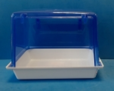 Badehaus gross   weiss-blau getönt     24  x 17  x 18  cm
