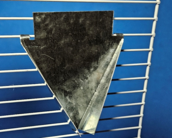 Sitzstangenhalter Zink - Ausführung   Maße 6 x 4,5 cm