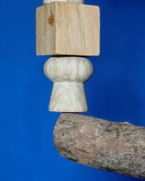 Bogenschaukel mit Holzklötzen  gross  20 x 29 cm
