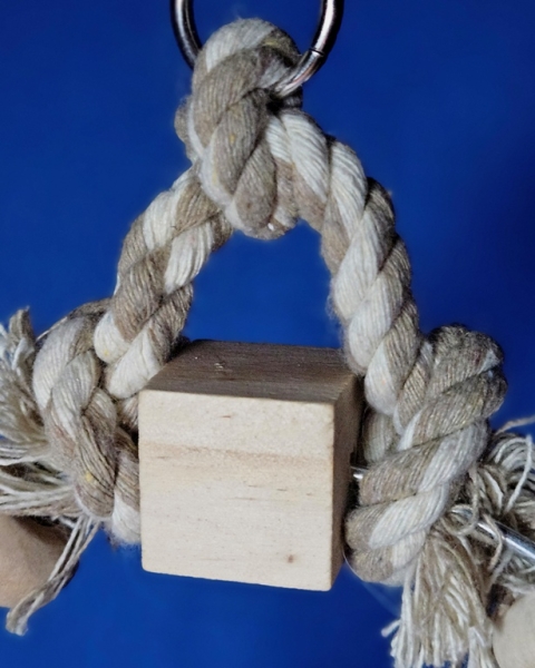 Bogenschaukel mit Holzklötzen  gross  20 x 29 cm