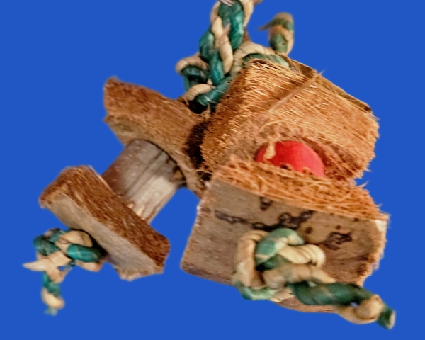 Cocos - Strick Sittich - Spielzeug Länge ca. 10 x 12 cm