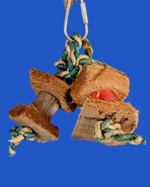 Cocos - Strick Sittich - Spielzeug Länge ca. 10 x 12 cm