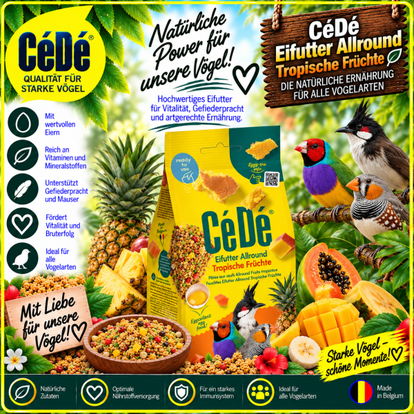 CéDé Eifutter feucht Allround Tropische Früchte  200 gr.