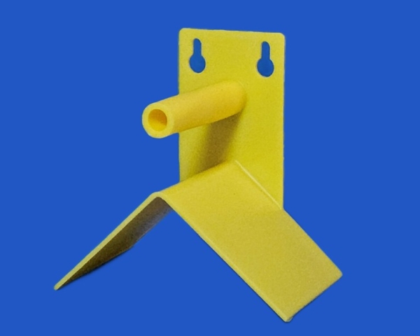 Einzelsitze Kunststoff - gelb mit Kotfang