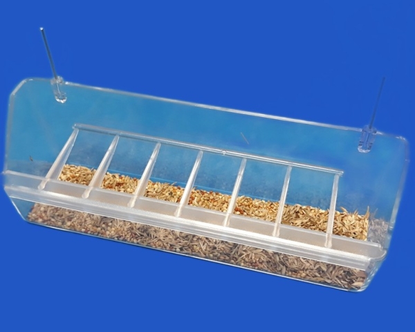 Futternapf mit Raufe  transparent  30 cm