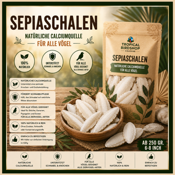 Sepia - Schalen    6 - 8 inch    250 gr.