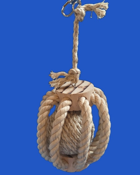 Taukugel mit Ball Sittiche-Papageien 30 x 14 cm