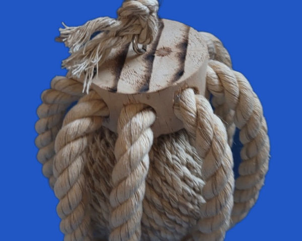 Taukugel mit Ball Sittiche-Papageien 30 x 14 cm