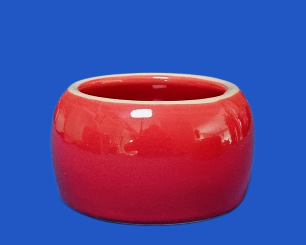 Tontrog - rot    glasierter - Napf    125   ml
