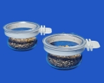 Eifutternapf rund mit Haltering weiss 4,5 x 3,5 cm