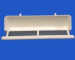 Futternapf weiss  mit - Anflugstange  18 cm